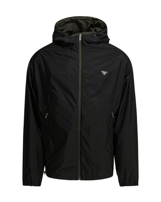 Prada Green Re-Nylon Reversible Jacket for men