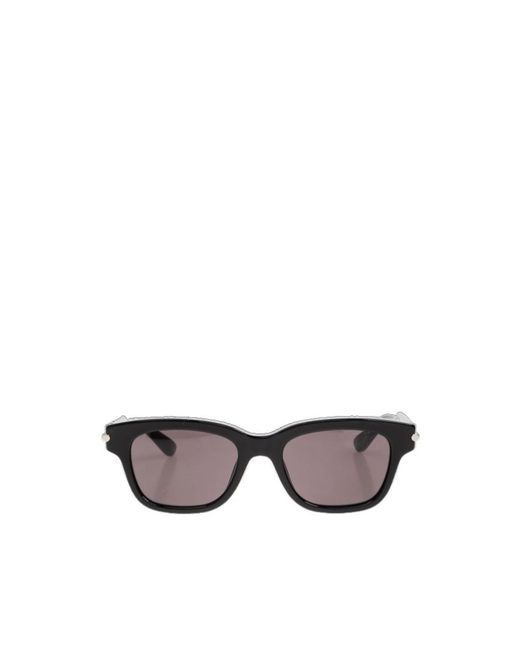 McQueen Multicolor Eyewear T-Bar Rectangular Frame Sunglasses
