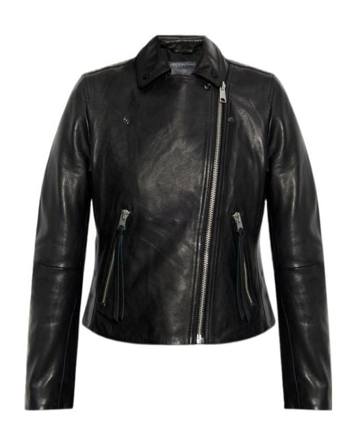 AllSaints Black Classic Biker Jacket