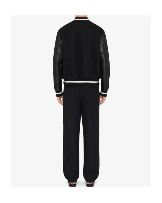 Givenchy Black 4G Button-Up Varsity Jacket for men