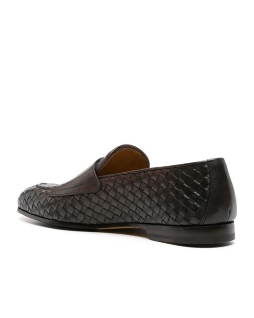 Doucal's Brown Round-Headed Casual Shoes for men