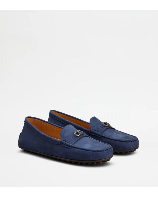 Tod's Blue Oval-T Loafers