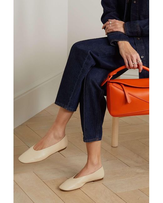Aeyde Natural Kirsten Ballet Shoes