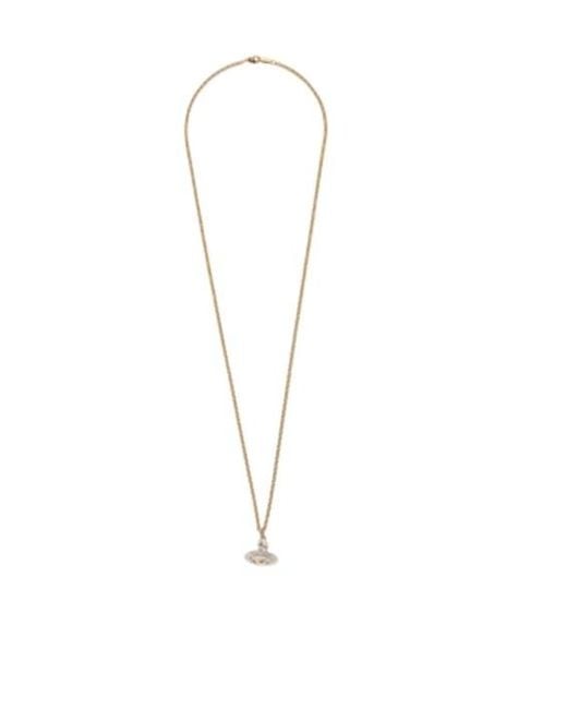 Vivienne Westwood White Saturn Pendant Necklace