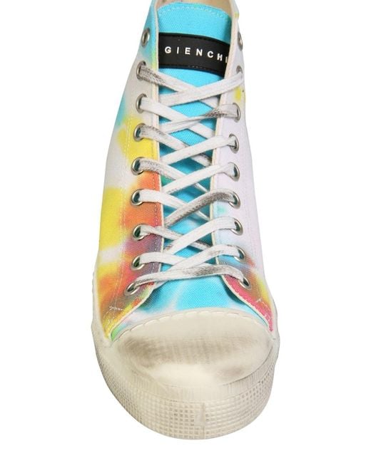 Gienchi Blue High Jean Michel Lace-Up Sneakers for men
