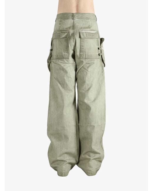 Rick Owens Gray Straight-Leg Cargo Pants for men