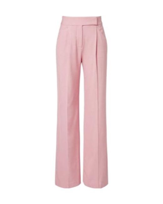 Veronica Beard Pink Wide-Leg Casual Pants