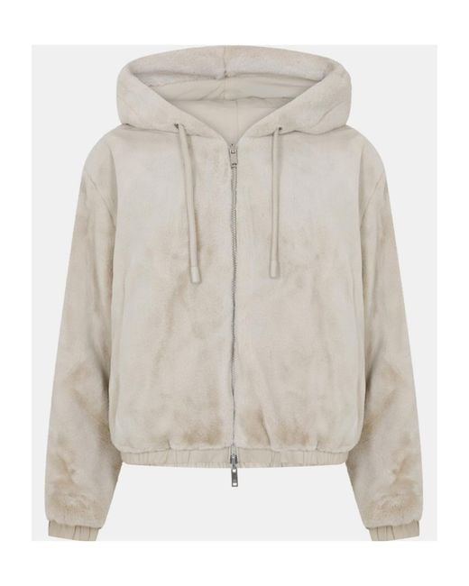 Moose Knuckles Gray Eaaton Bunny Thermal Insulated Bomber Jacket