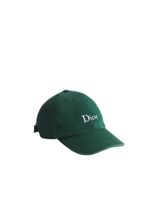 Dior Green Homme Logo Embroidered Baseball Cap for men