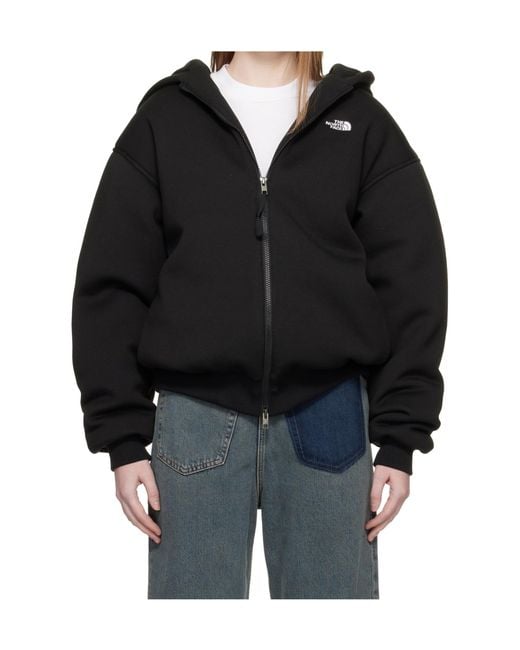 The North Face Blue 'Leather Pack' Hooded Casual Jacket for men