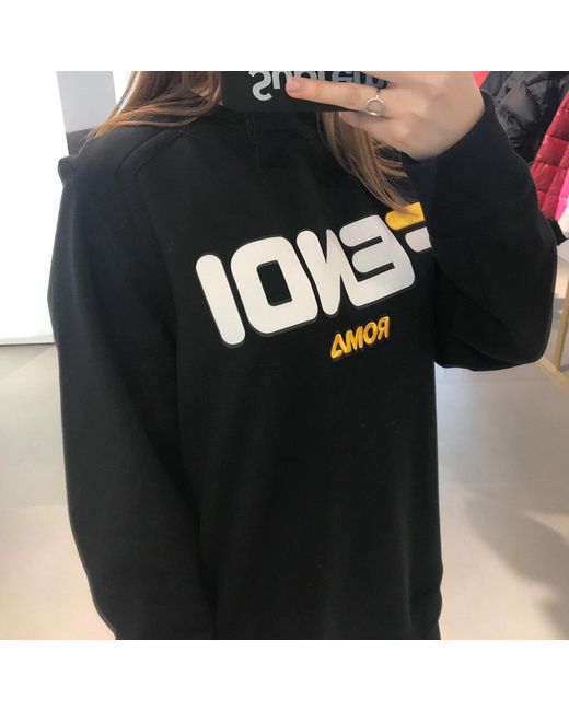 Fendi Blue Logo Print Special Edition Sweater