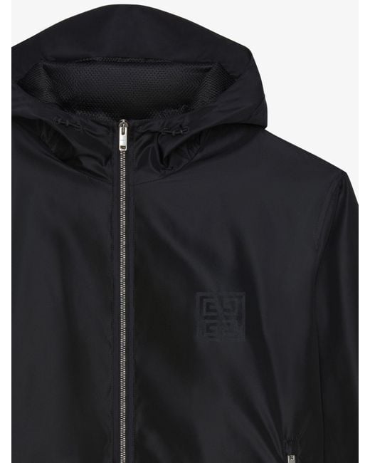 Givenchy Black 4G Emblem Zip-Up Windbreaker for men