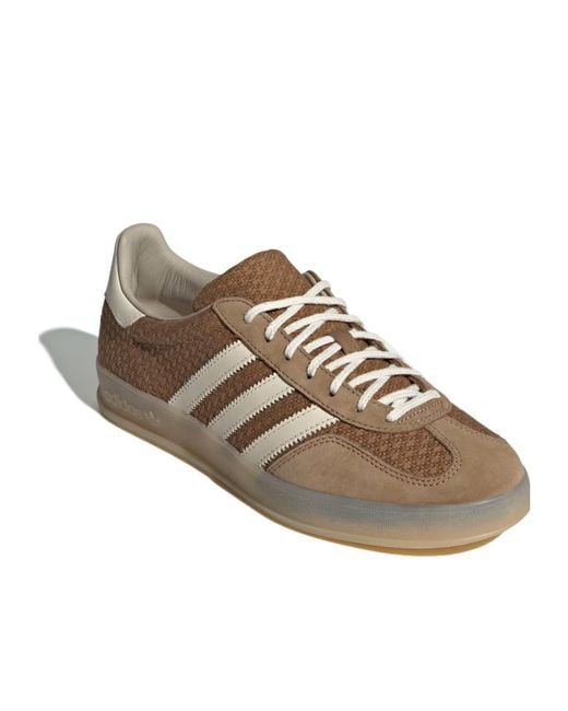 Adidas Brown Originals Gazelle Indoor Low-Top Sneakers for men