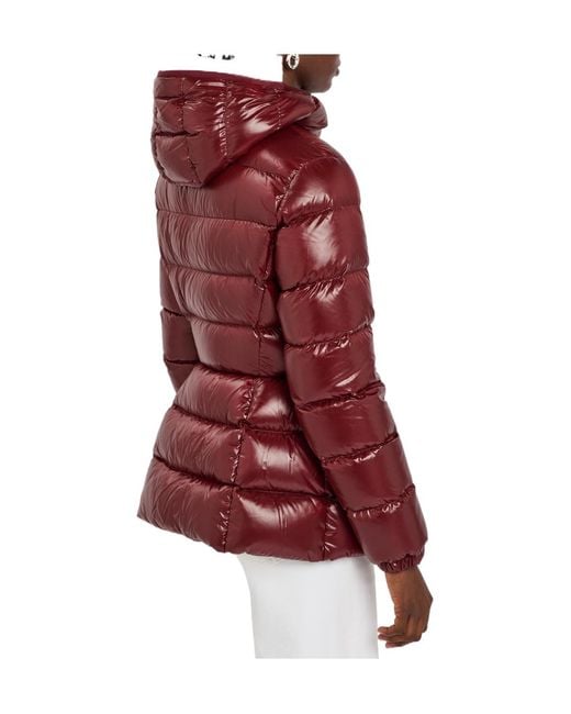 Moncler Red Barante Hooded Padded Nylon Jacket