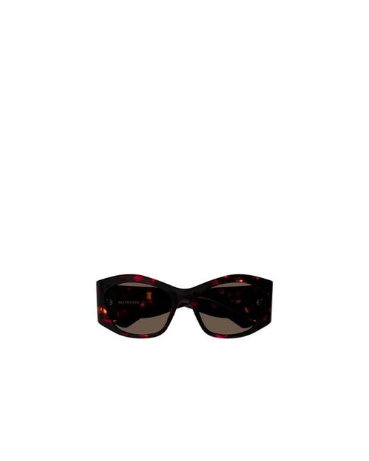 Balenciaga White Eyewear Rectangular Frame Sunglasses