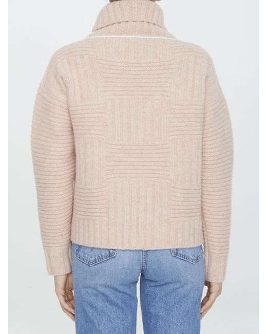 Bottega Veneta Blue Turtleneck Knitted Jumper
