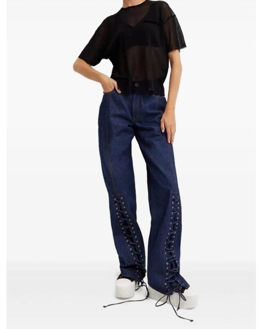 Jean Paul Gaultier Black Short-Sleeves Tulle T-Shirt
