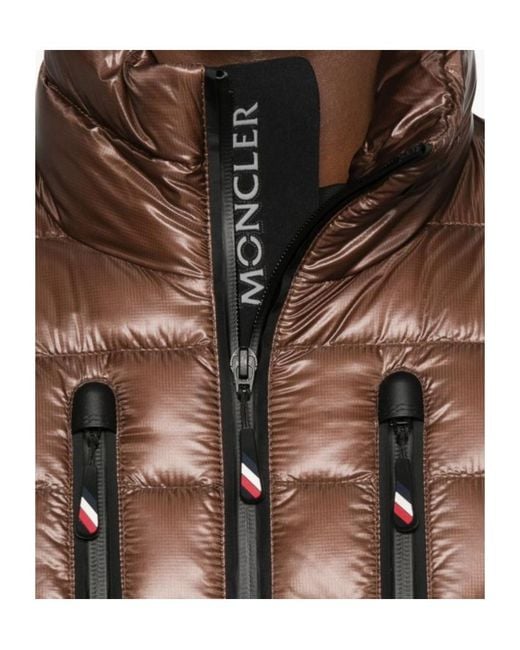 Moncler Brown Grenoble Quilted Zipped Jacket for men