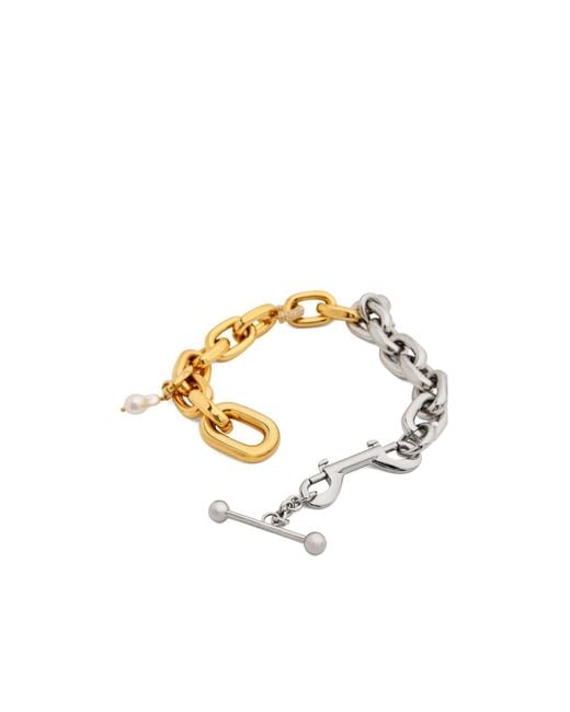 Rabanne Metallic Rabanne Two-Toned Chain-Linked Necklace