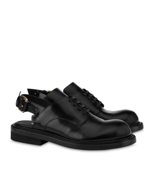 Moschino Black Buckle-Fastening Oxford Shoes for men