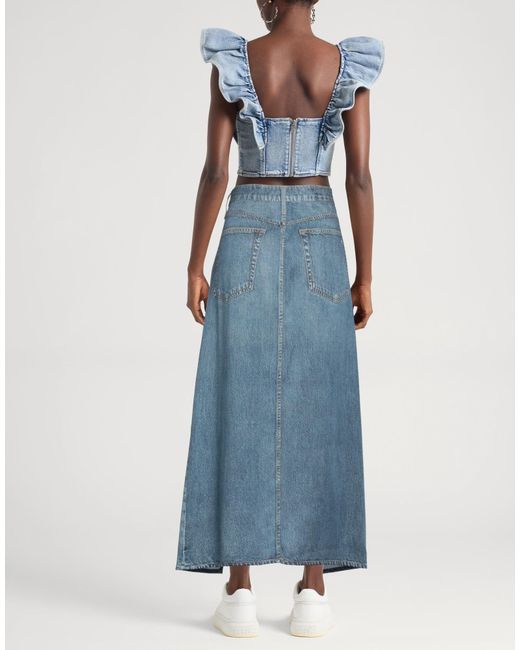 Rag & Bone Blue Denim Skirt
