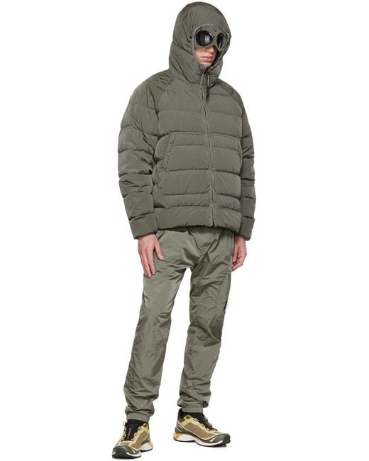 C P Company Gray Padded Zipped Down Jacket for men