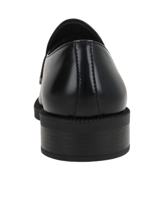 Prada Black Triangle-Logo Slip-On Loafers for men