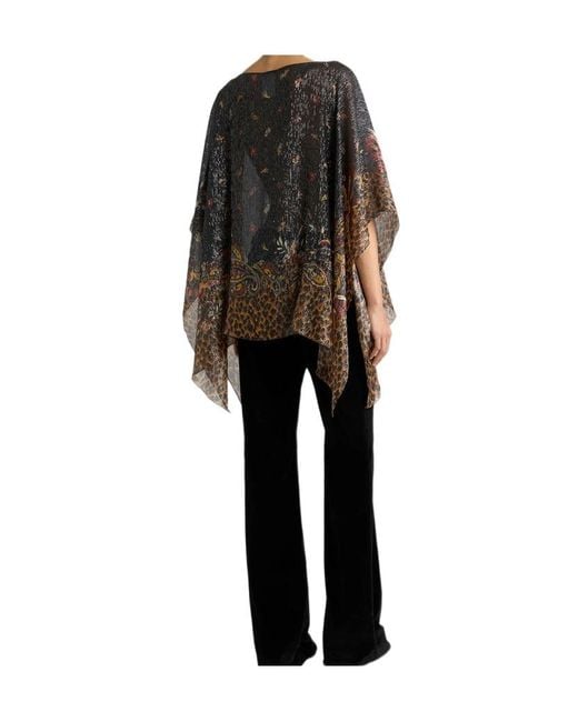 Etro Black Flat-Collar Blouse