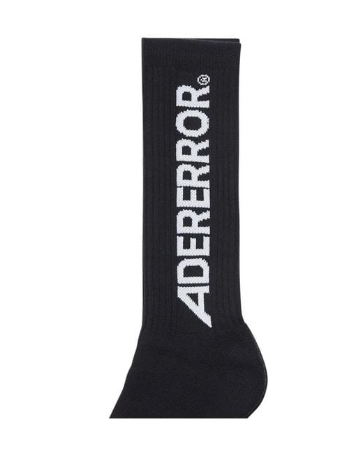 Adererror Black Ader Knitted Socks for men
