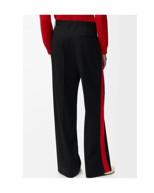 Loewe Red Casual Pants With Belt Loops
