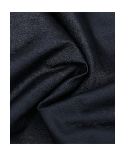Emporio Armani Blue Monogram-Pattern Zipped Hooded Jacket for men