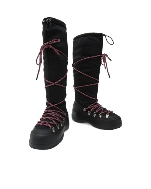 Moon Boot Black Luna Lace-Up Boots