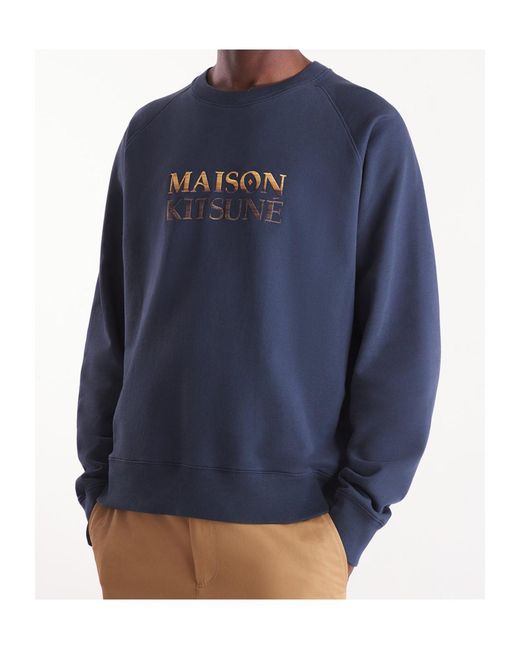 Maison Kitsuné Blue Maison Kitsuné Gradient Oversize Sweatshirt for men