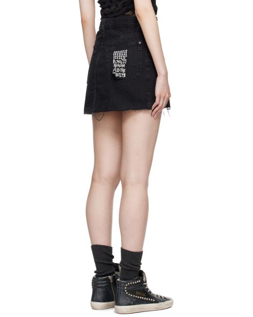 Ksubi Black Asymmetrical Skirt