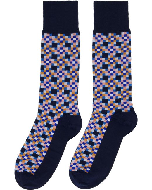 Paul Smith Blue Three Pairs Of Mid-Calf Socks for men