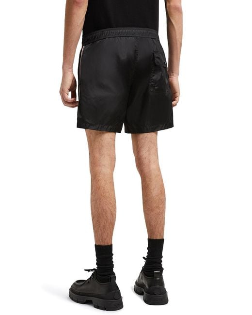 Moncler Black Logo Patch Boxer Swim Shorts for men