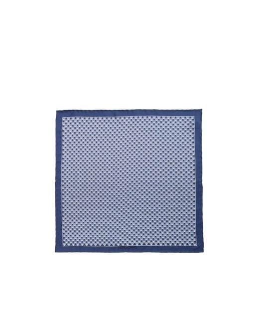 Ferragamo Blue Ferragamo Geometric Printed Scarf for men