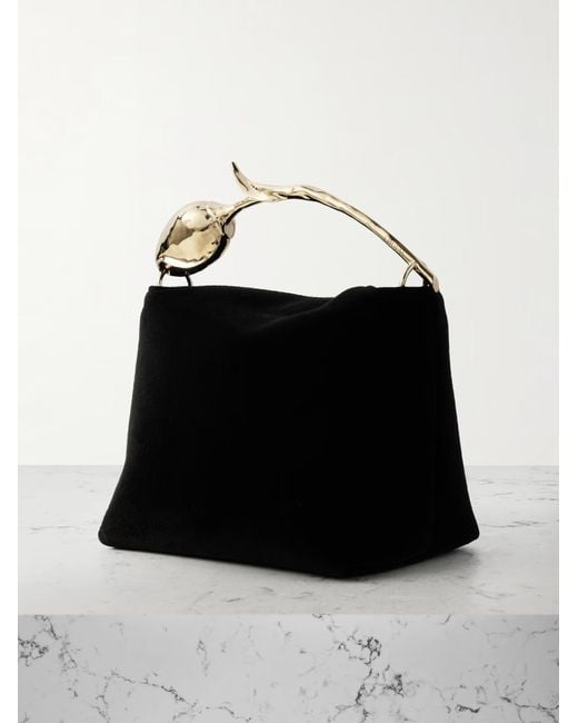 Erdem Black Mini Bloom Bag