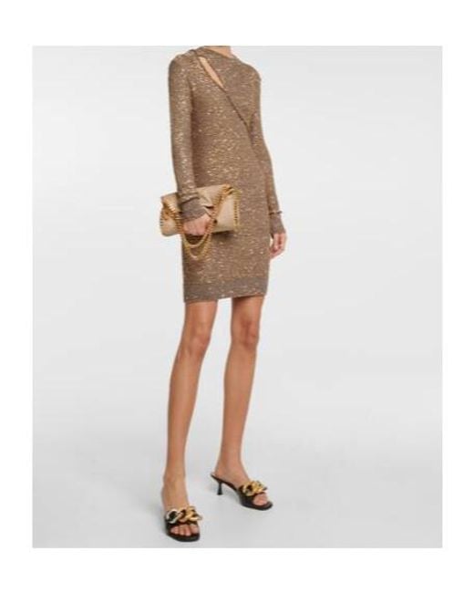 Stella McCartney Brown Sequined Minidress