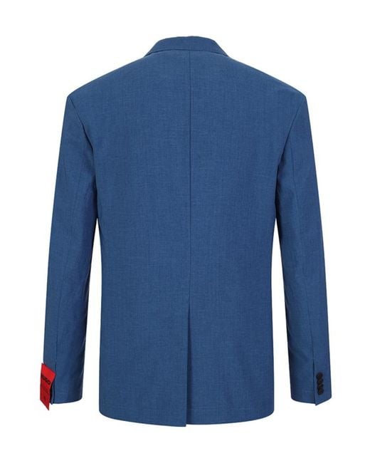 Boss Blue Long-Sleeved Suit Jacket for men