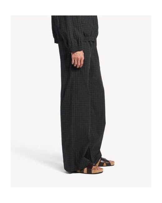 Balenciaga Black Checkered Elastic-Waist Pants for men
