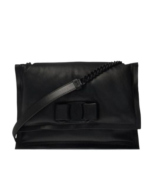 Ferragamo Black Viva Bowknot (S)