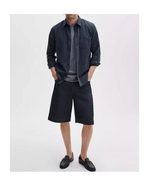 Rag & Bone Blue Long-Sleeve Pocket Shirt for men