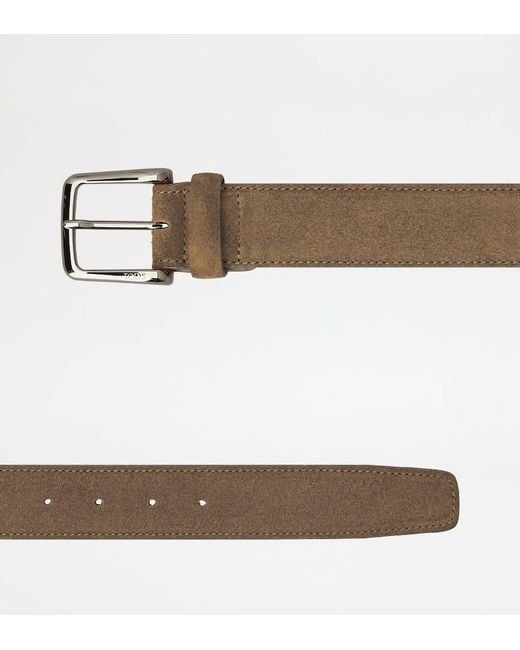 Tod's Brown Classic Buckle Belt for men