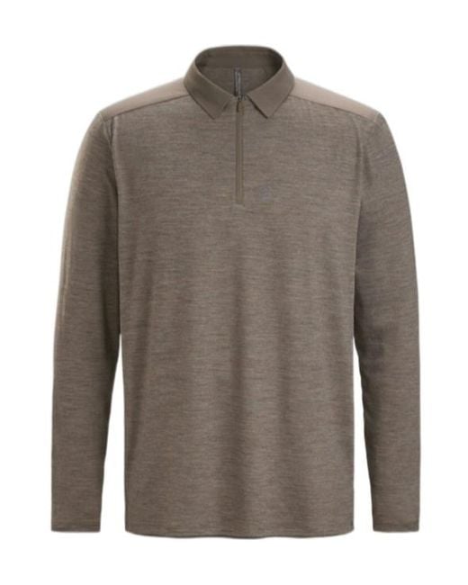 Veilance Gray Frame Polo Shirt Ls for men