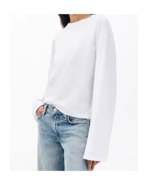 Rag & Bone White Kelly Boxy Long-Sleeve Tee for men