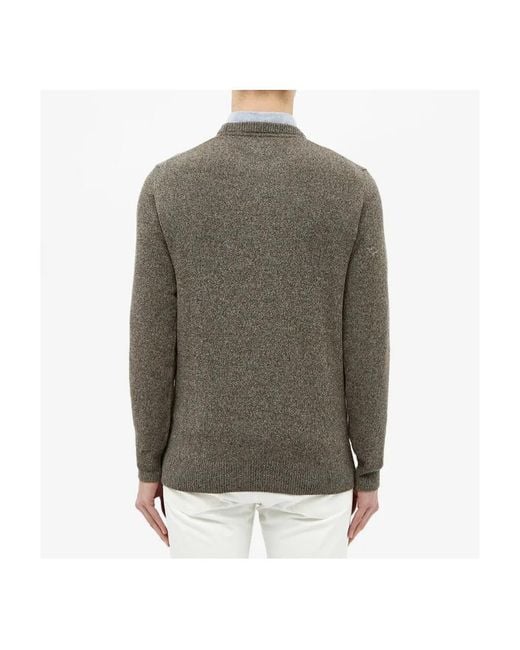 Barbour Gray Tisbury Crewneck Knitted Jumper for men