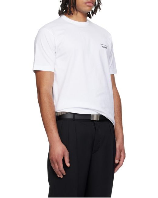 Comme des Garçons White Short-Sleeved T-Shirt for men