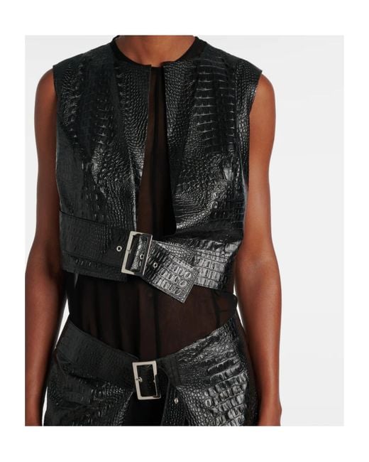 Junya Watanabe Black Snake Print Sleeveless Dress