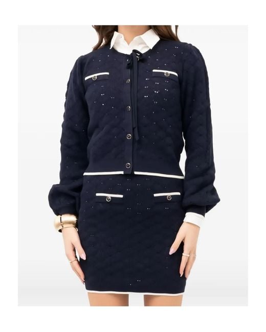 Twinset Blue Button Sweater